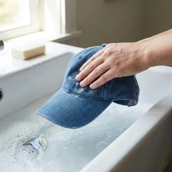 Hand washing hat after patch removal
