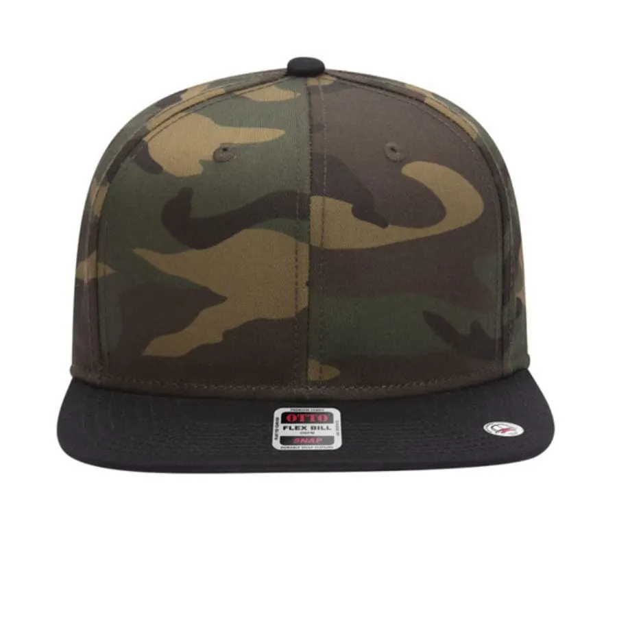 Otto 125-1038 6-Panel Pro Style Flat Bill Snapback