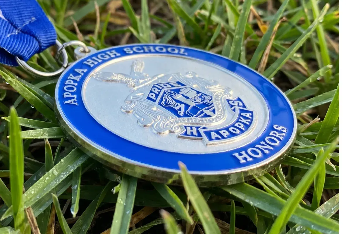 Enamel color custom medal with vivid soft enamel color fills and clean metal borders