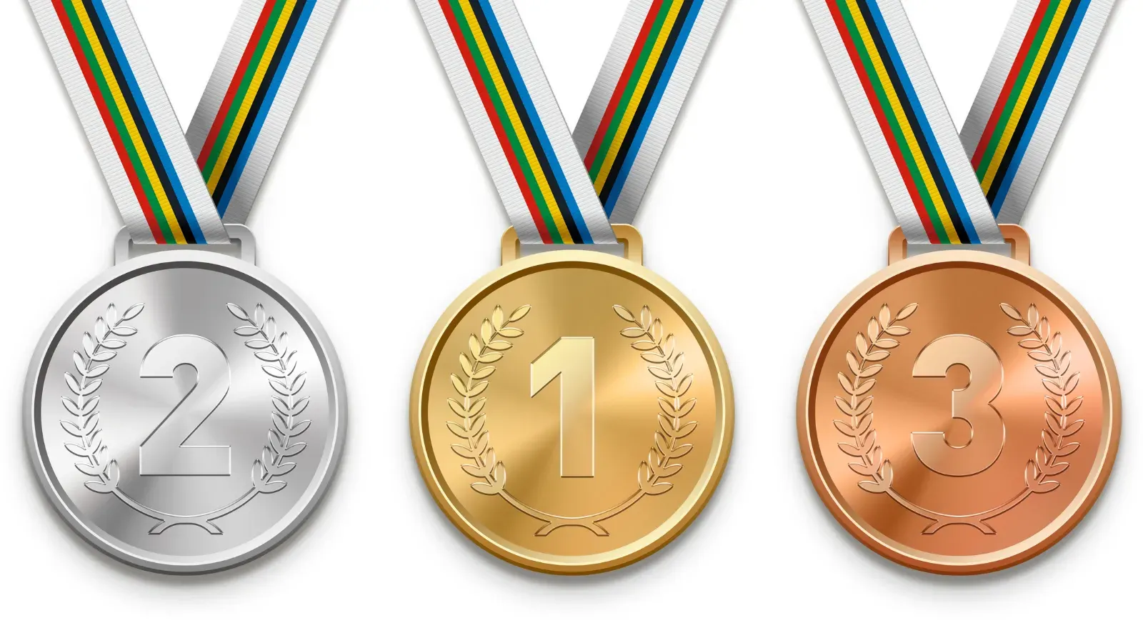 Generic stock award medal with bland design and thin finish