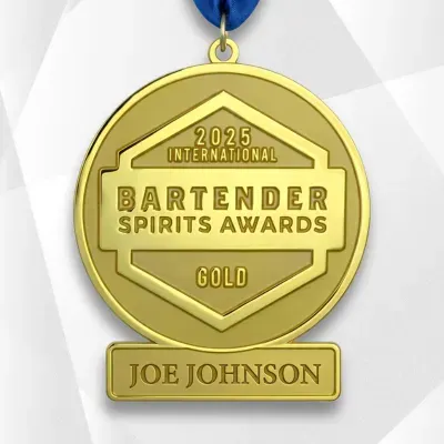 Custom medal back with personalized name engraving