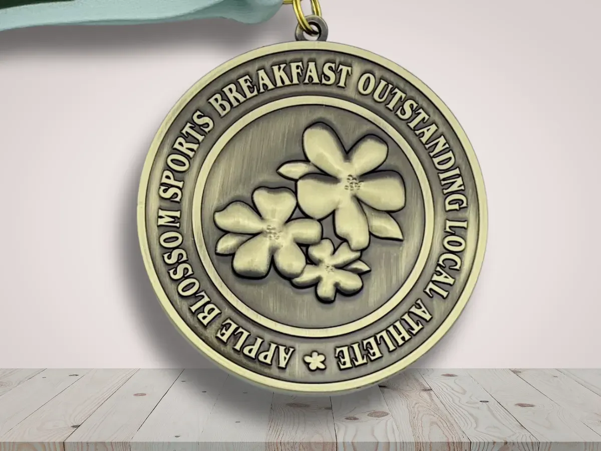 Custom nonprofit fundraising medal for charity walk or gala recognition