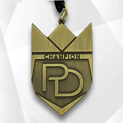 Shield crest custom medal shape