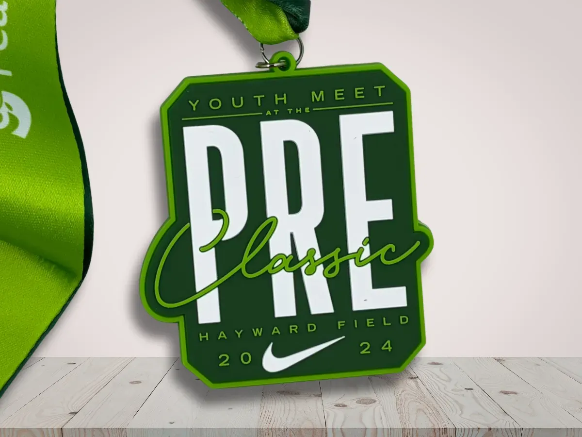 Custom sports medal for youth league tournament with team logo