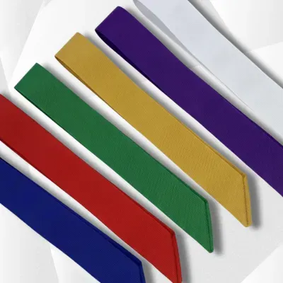 Stock color ribbon options for custom medals