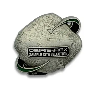 Custom 3D NASA OSIRIS-REx asteroid sample site selection commemorative lapel pin