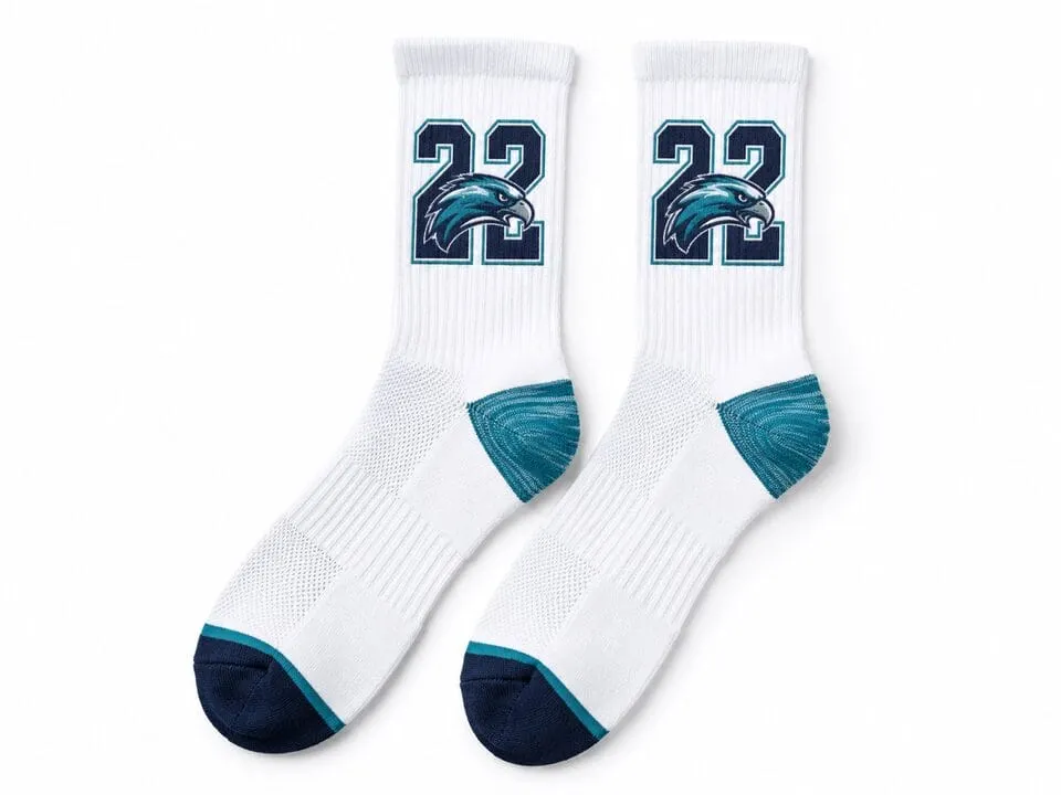 Custom athletic and sports socks with team logo