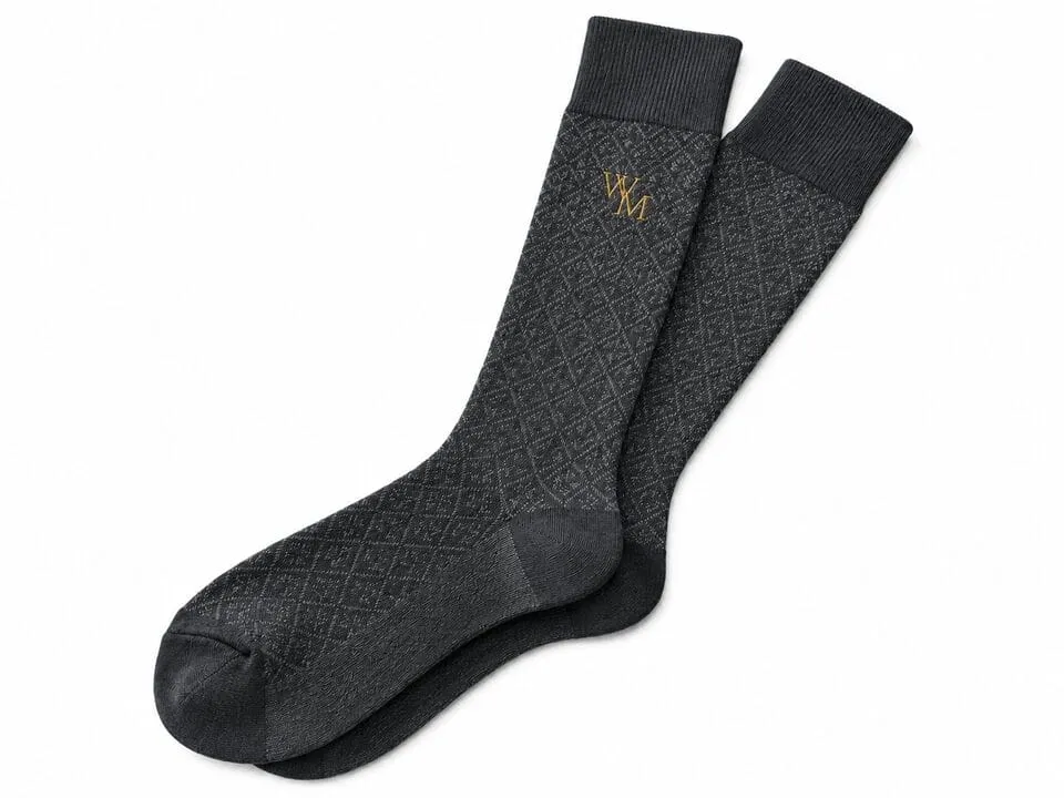 Custom dress socks with embroidered or printed logo