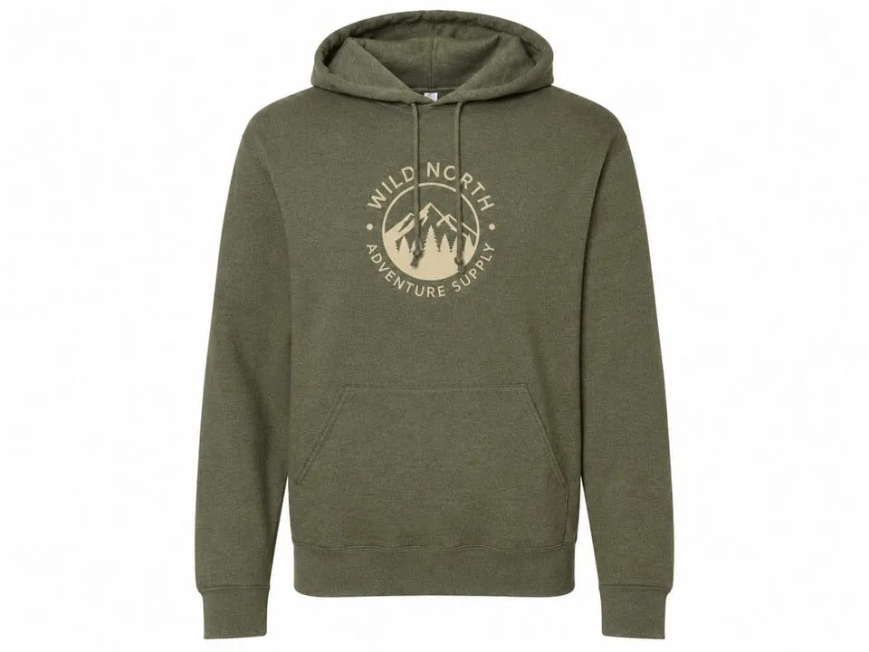 Custom printed hoodie with large front graphic