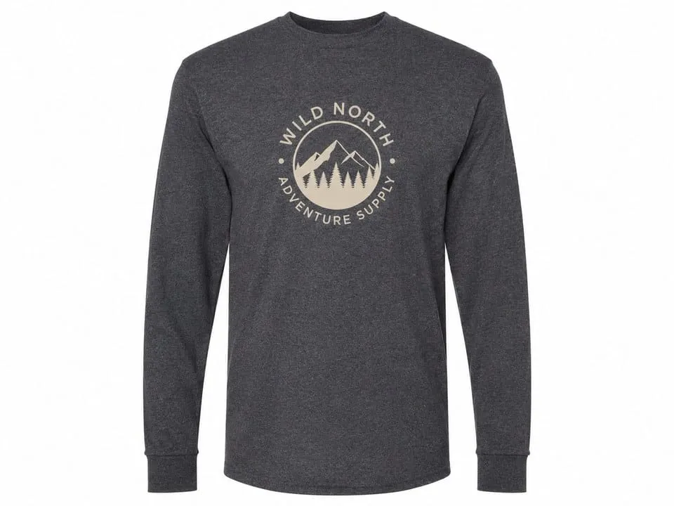 Custom long sleeve t-shirt with chest print