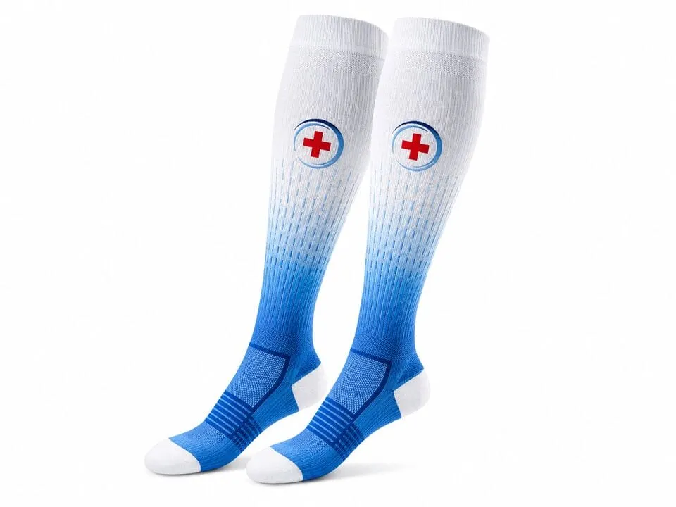 Custom compression socks with branded logo