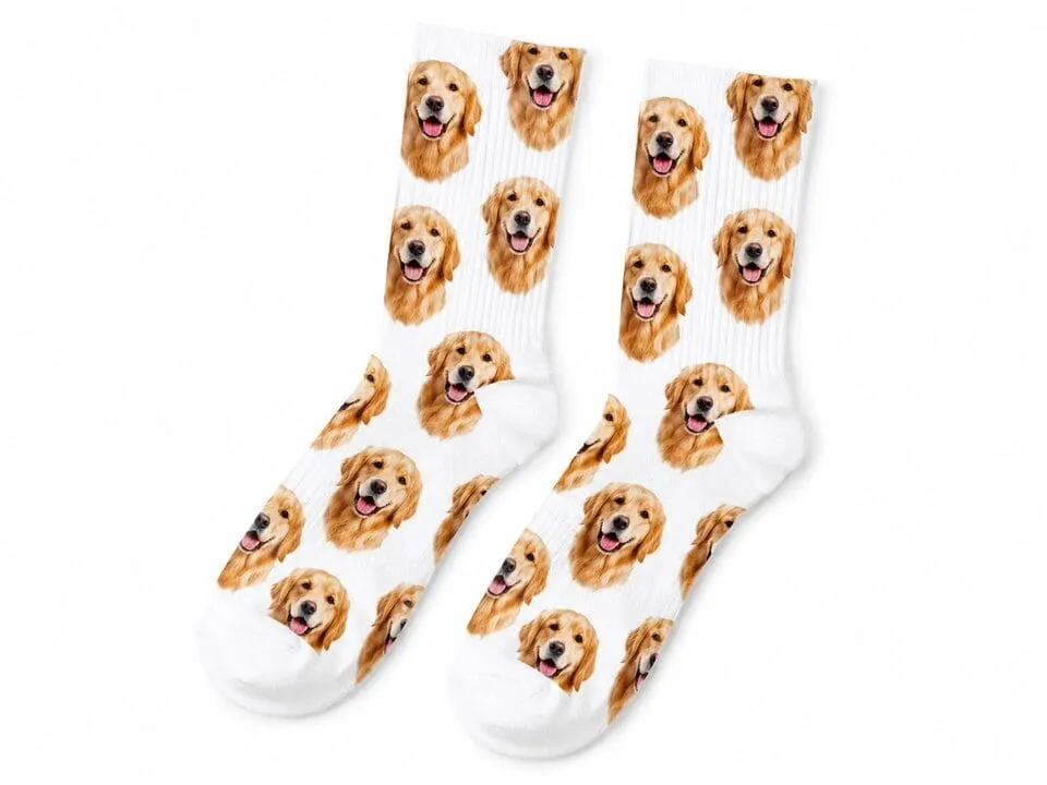 Custom photo face socks with personalized image