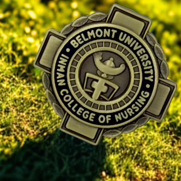 Bronze nursing lapel pin for pinning ceremony