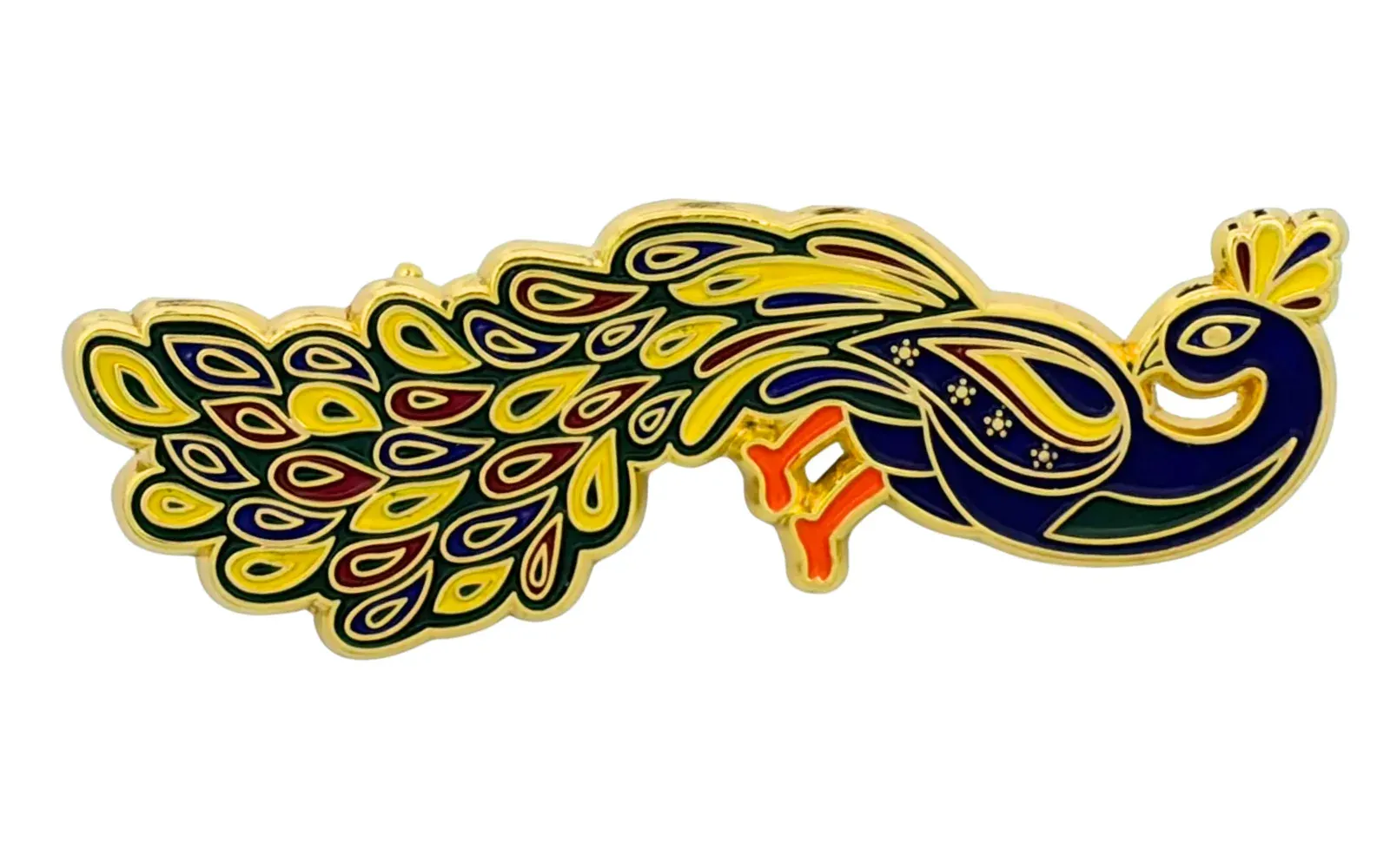 Finished custom enamel pin manufactured from the artwork