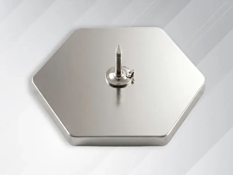 Custom pin backside with smooth polished finish