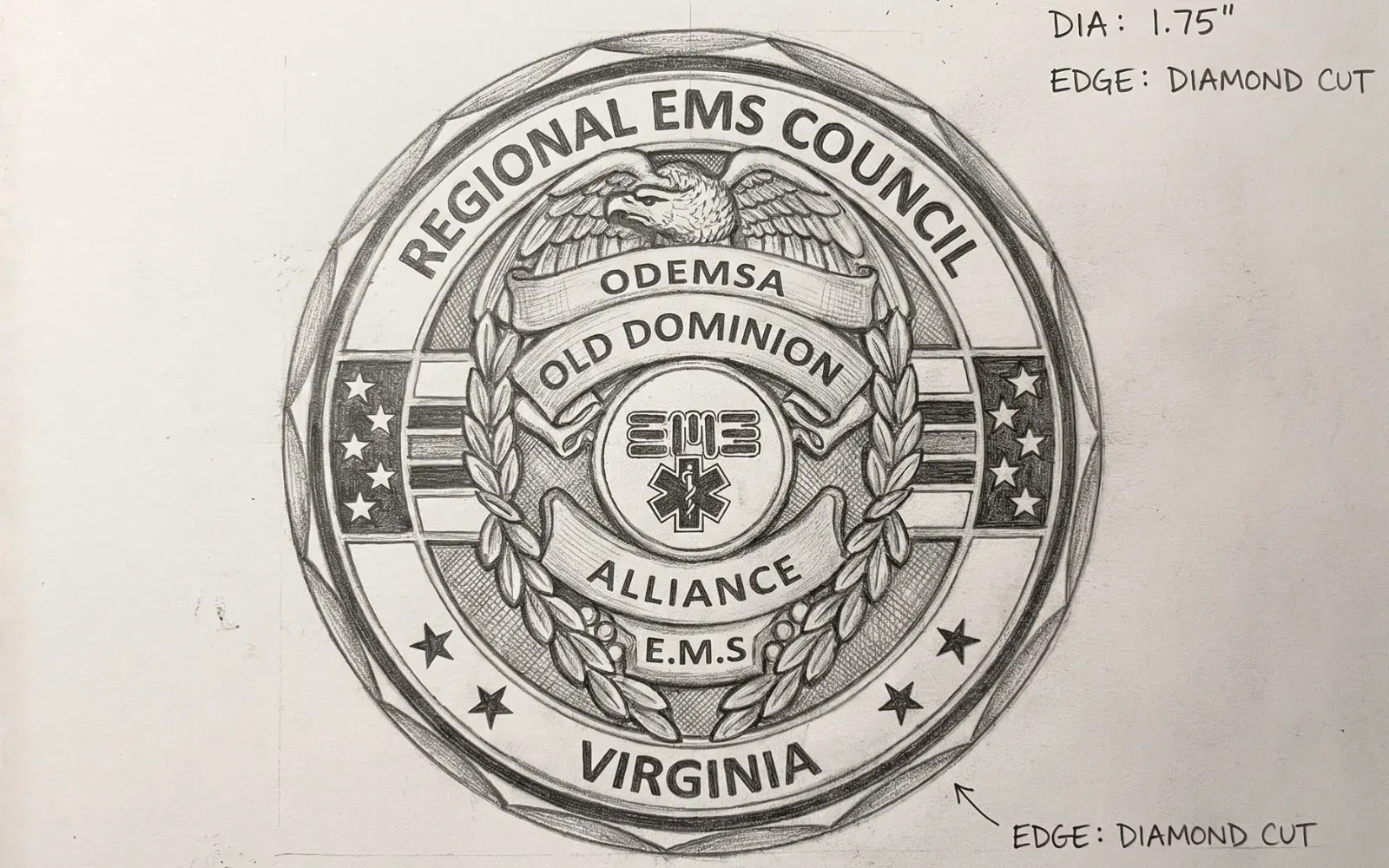 Flat logo artwork before production