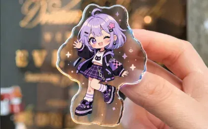 acrylic anime related pin