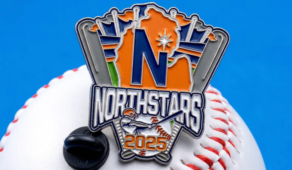 Custom baseball trading pin Northstar soft enamel