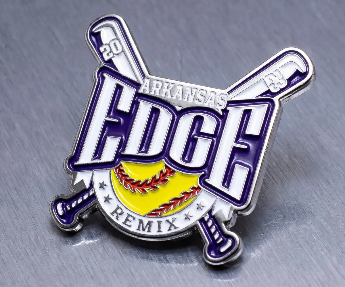 Custom Arkansas Edge baseball trading pins