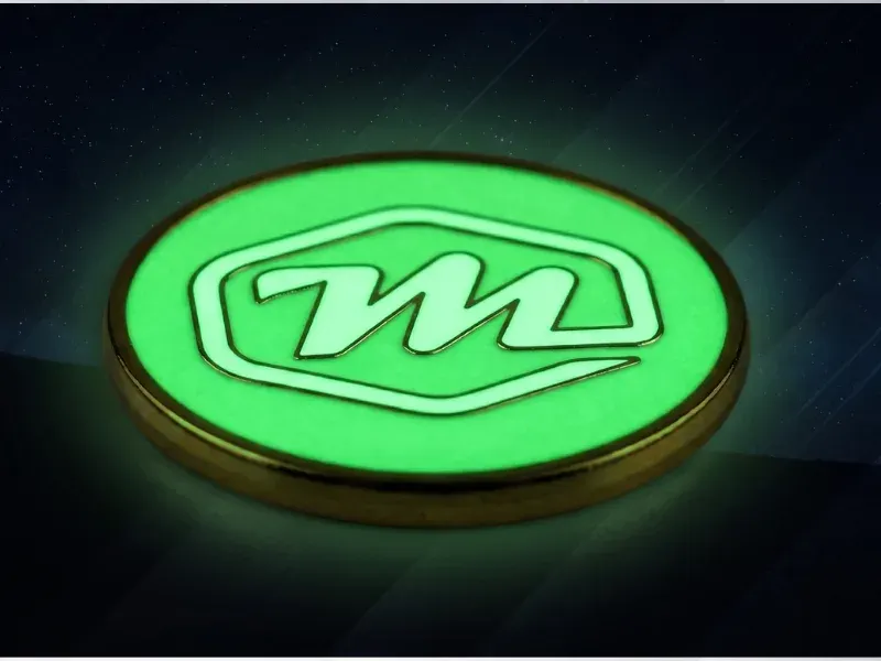 Glow enamel Monterey coin