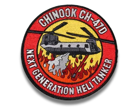 helicopter embroidered patch design