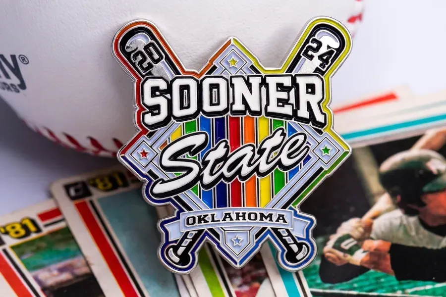 Sooner State colorful soft enamel lapel pin