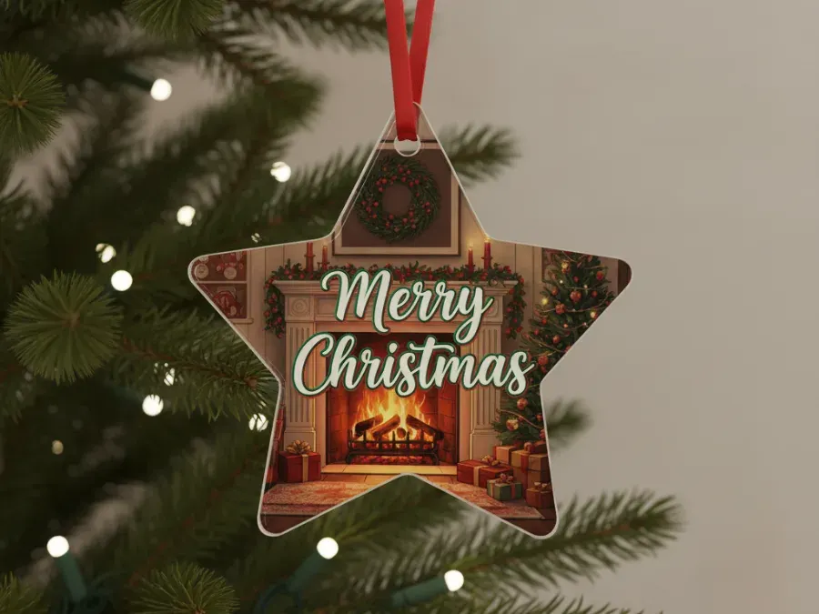 Star Merry Christmas ornament