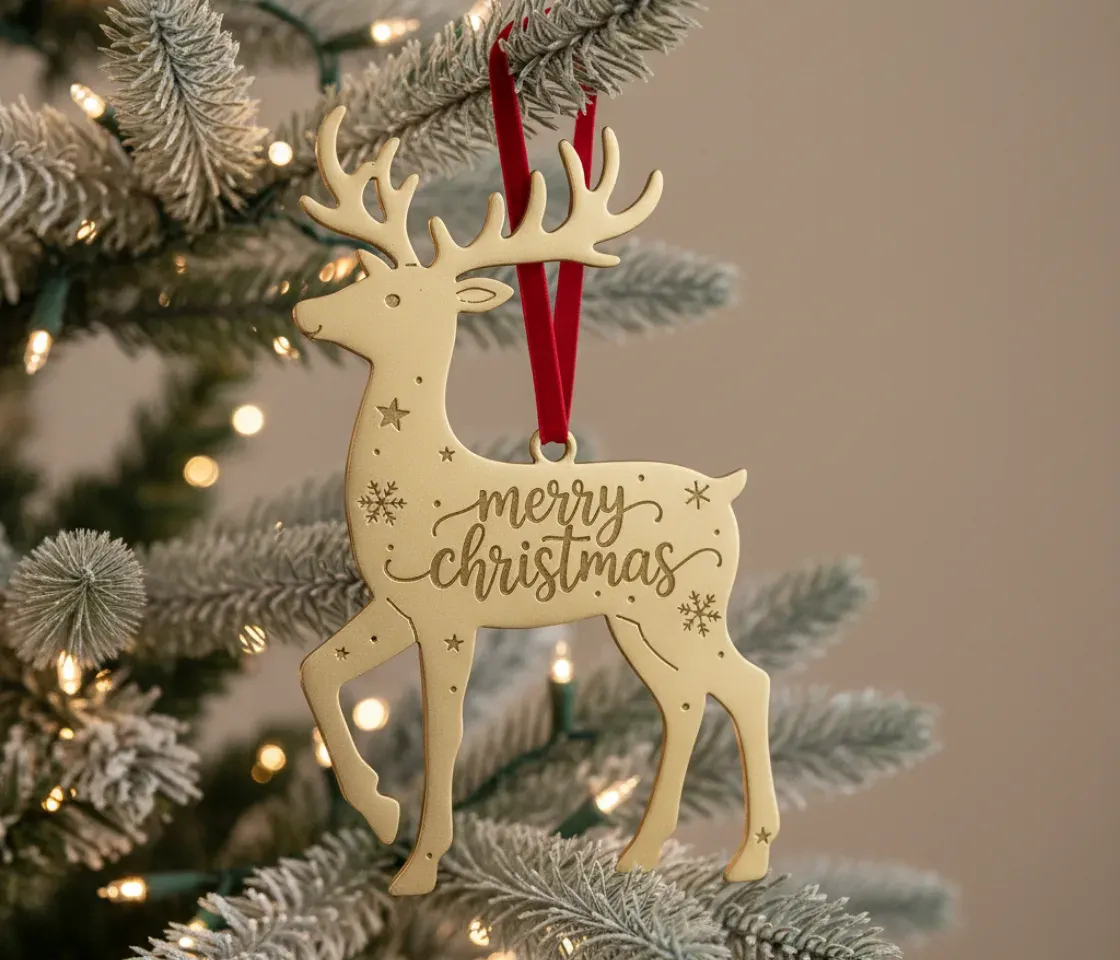reindeer ornament die cut shape