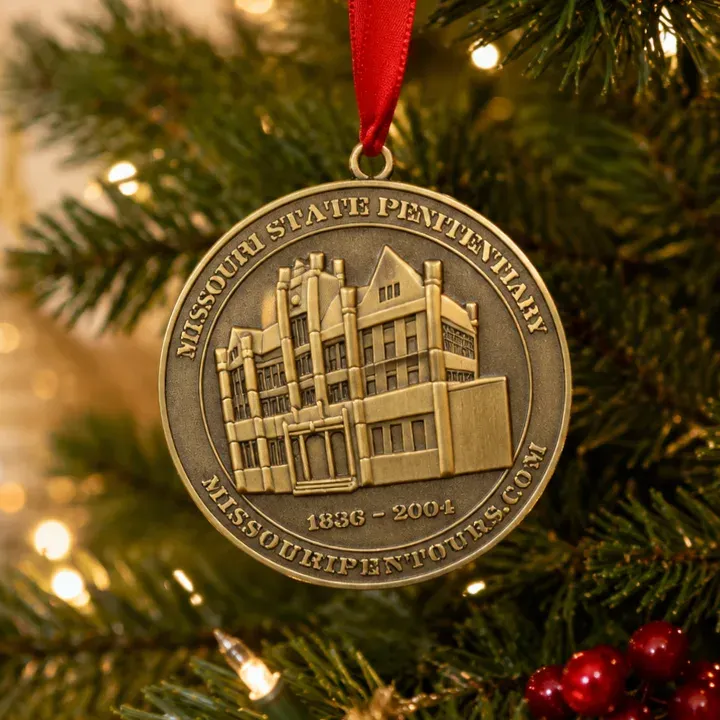 brass ornament with 3D building