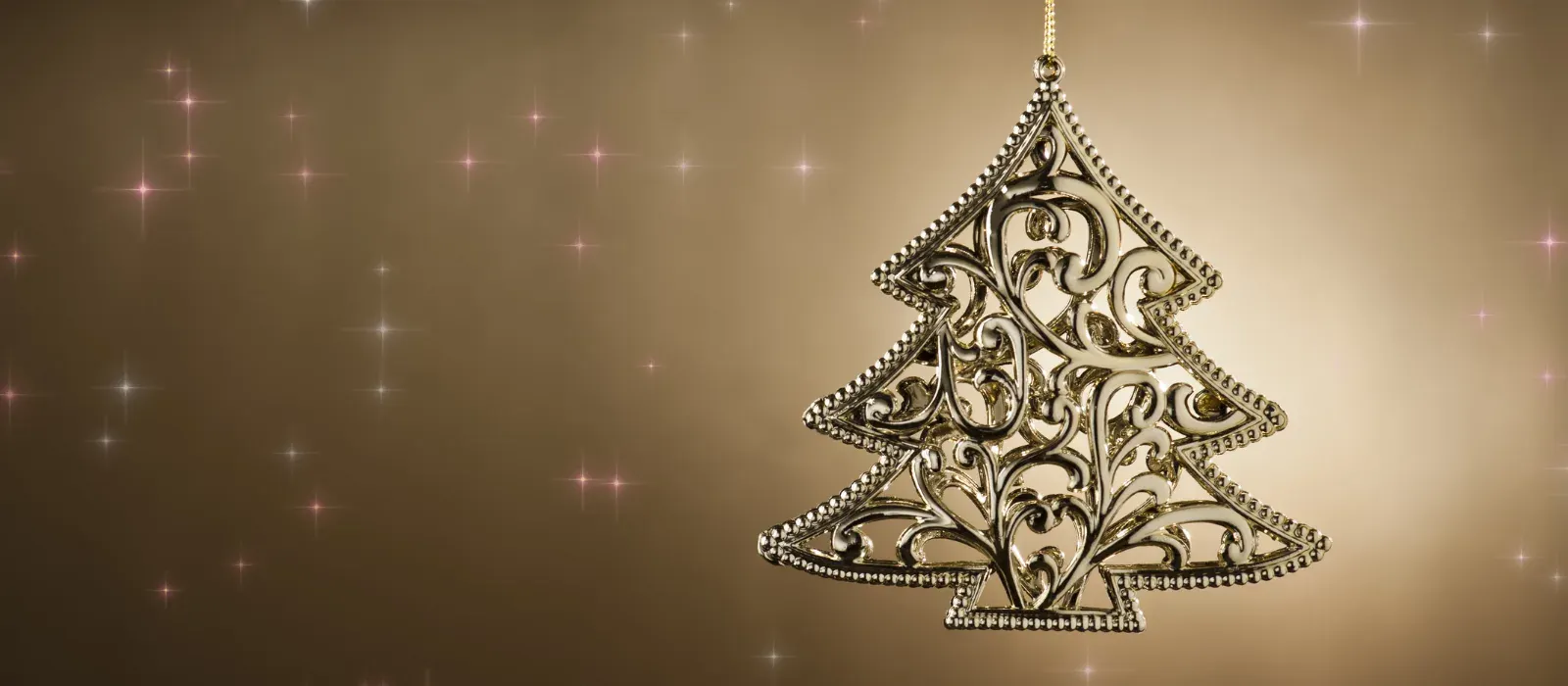 new 3D polished metal ornament