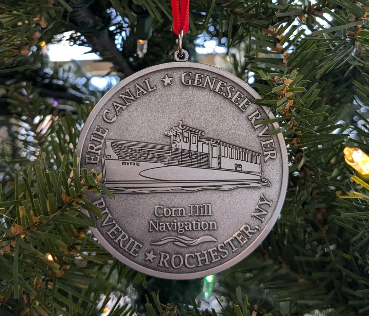 Custom antique silver 3D metal ornament