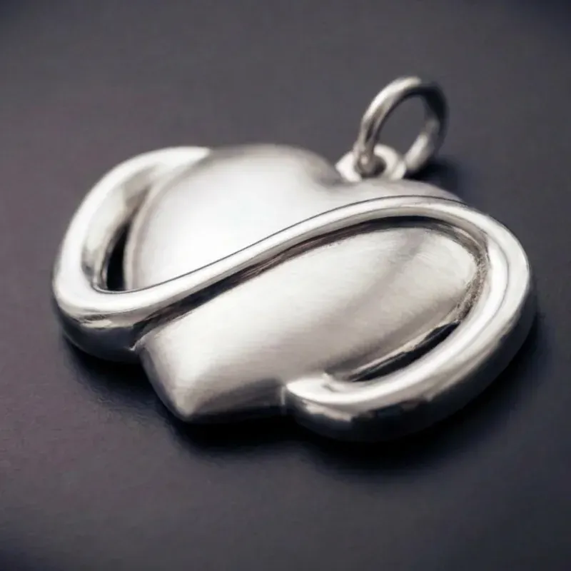 3D cast heart charm