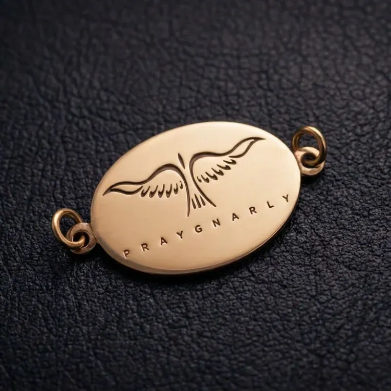 Engraved tag charm