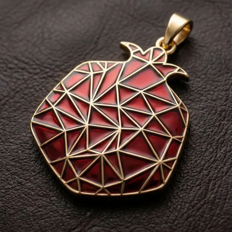 Die struck transparent enamel charm
